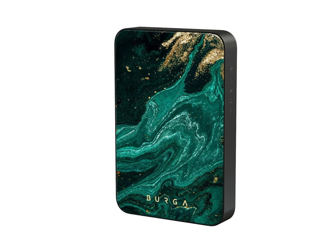 Powerbank MagSafe BURGA Emerald (5000 mAh - Preto)