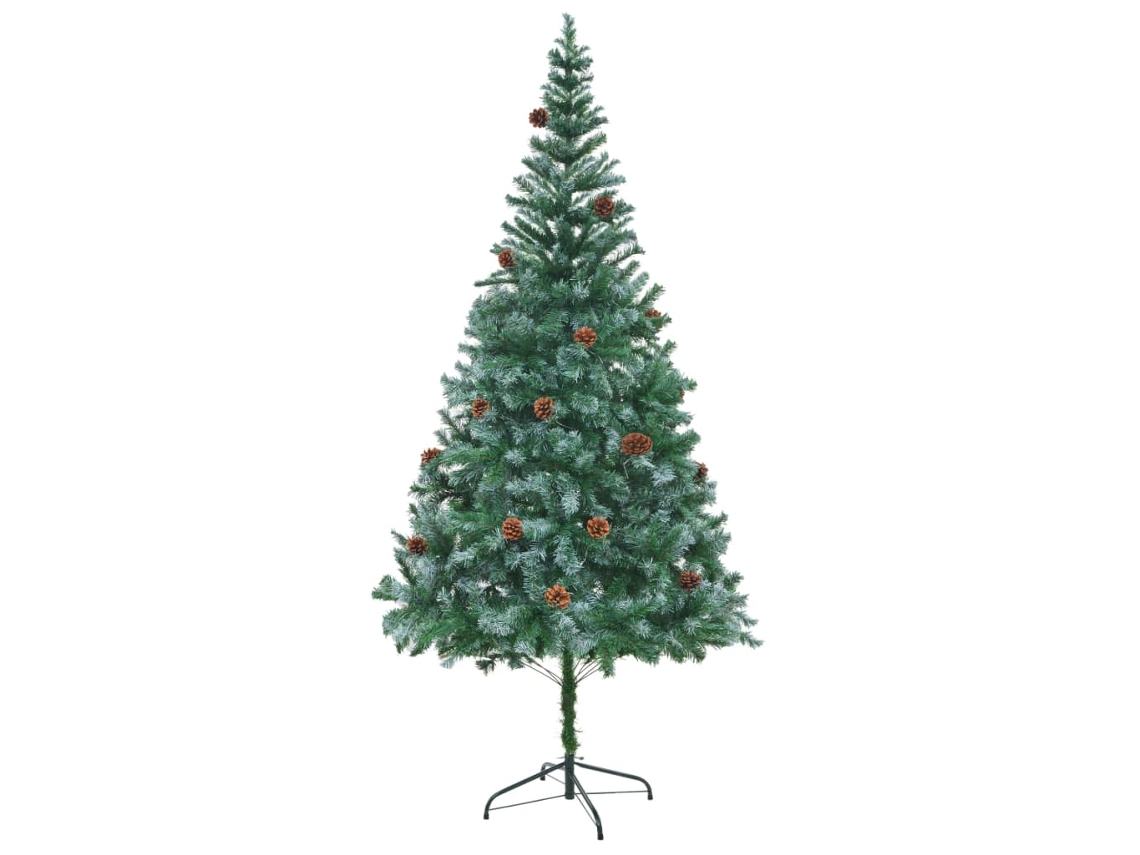 Vidaxl Árvore De Natal Artificial Com Pinhas 210 Cm