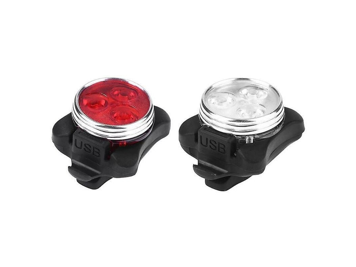 Luz De Bicicleta Led Com 3 Modos De Iluminação, Bateria Interna Recarregável Via Usb . Aquaforge (2 Unidades)