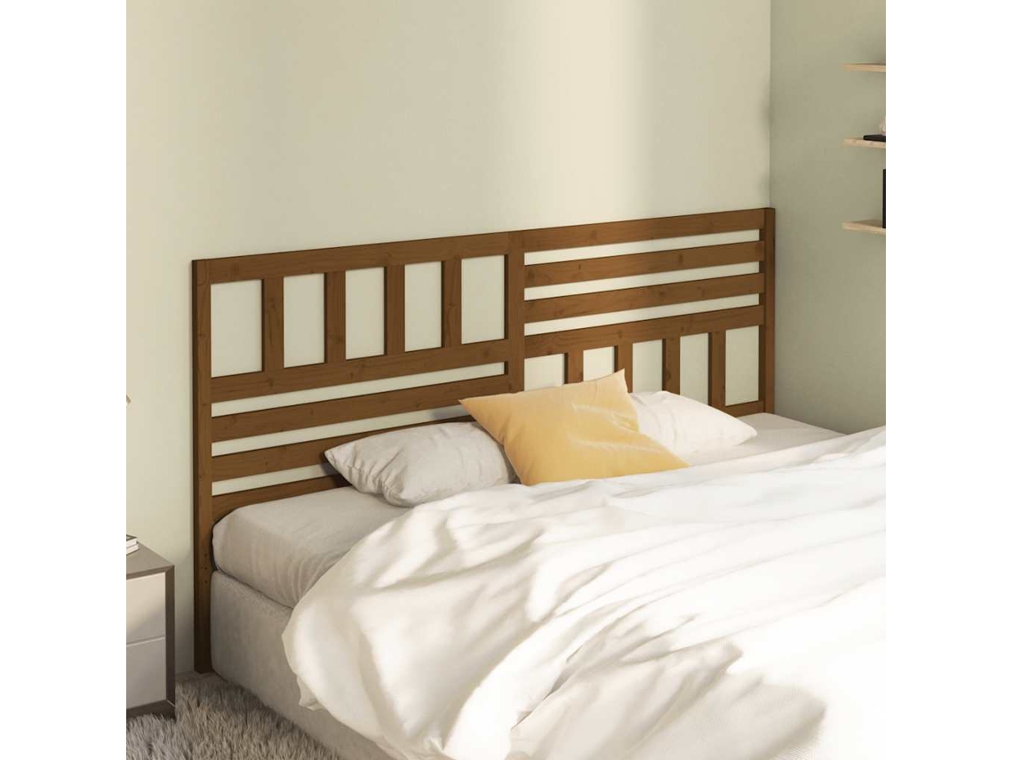 Vidaxl Cabeceira De Cama 206x4x100 Cm Pinho Maciço Castanho Mel