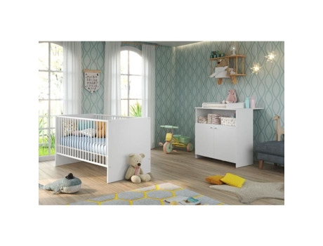 Quarto De Bebê Duo Cama 70 X 140 Cm Cômoda Para Troca Niko Branco Trend Team Trendteam