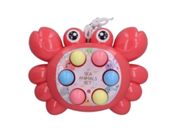 Mali brinquedo Educativo de Bateria com Martelo para Bebê Forma de Caranguejo Azul Seguro