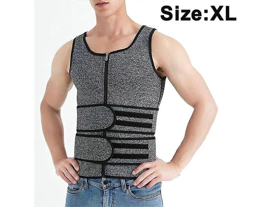 Regata Termica De Treino Com Neoprene: Aumenta Suor, Queima Gordura E Modela O Corpo Cinto Duplo Cinza