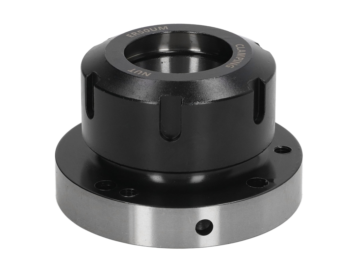 Mandril de Pinça Er50 Aço Carbono 100mm 7 Furos para Torneira Fresadora Cnc Industrial