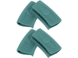 Conjunto De 4 Capas Silicone Para Cabos Panelas E Woks, Na Cor Verde