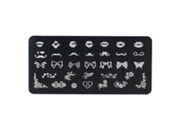 Placa De Estampagem Para Unhas Em Aço Inoxidável Retangular Modelo 11 Template De Imagem Diy Manicure