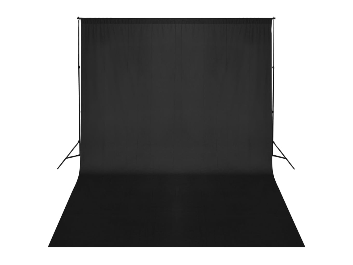 Photo Studio, Backdrop System Vidaxl Preto Tecido (500 X 300 Cm)