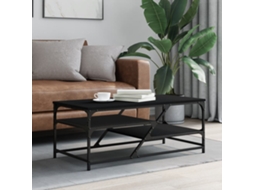 Vidaxl Mesa De Centro 100x49x40 Cm Derivados De Madeira Preto