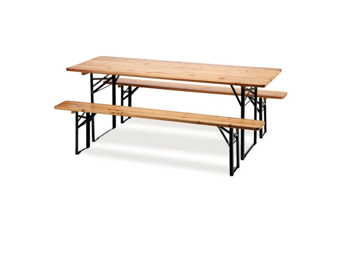 Conjunto de mesa BORA BORA de 1,8 m + 2 bancos