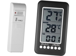 Termômetro Digital Sem Fio Inoomp para Uso Interno e Externo com Caixa de Plástico, Transmissor e Visor de Temperatura CHABERLU