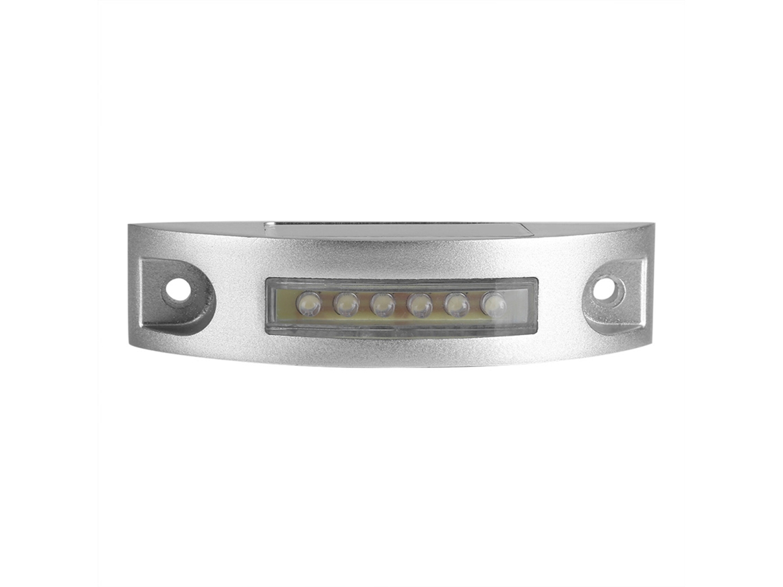 2026 luz Solar de Led para Exterior Impermeable com 6 Leds, Lâmpada de Caminho, Entrada e Escadas, Vermelha, Fundida em Alumínio