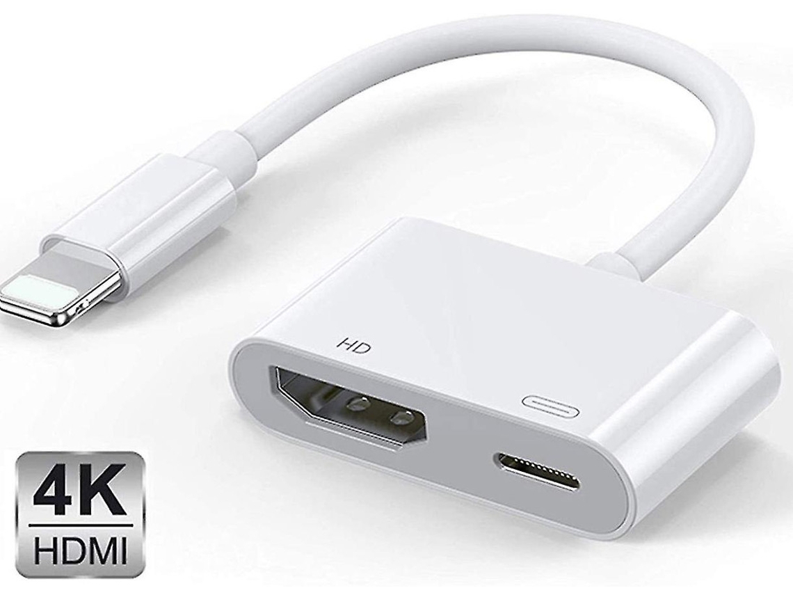 Adaptador Hdmi Para Iphone Av Digital 1080p, Tela Sincronizada Iphone/ipad, Energia Necessária, Ios Compatível Preto Yizhood