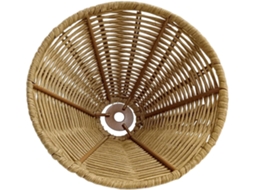 Abajur Cônico De Rattan Natural Trançado À Mão, 16x12x8,5 Cm, Para Lâmpada E27.