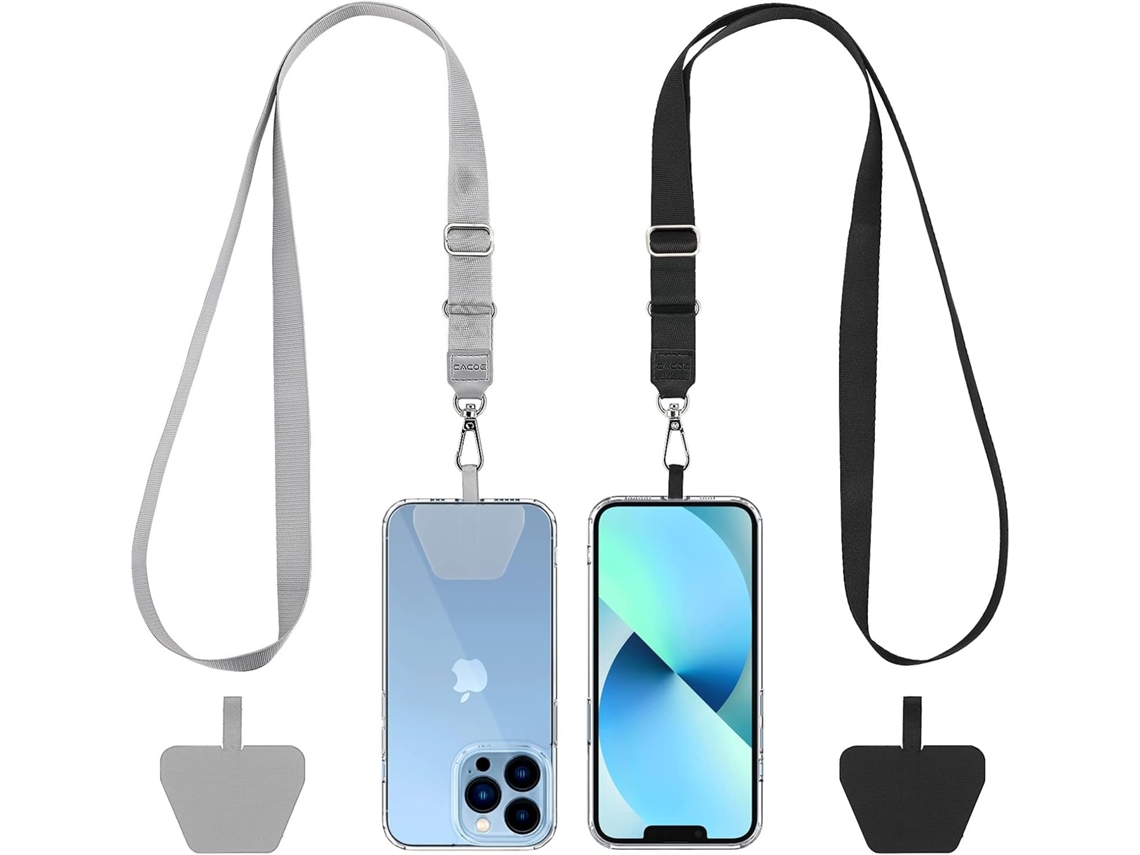 Corrente Universal Para Celular, 2 Cordões Ajustáveis ​​para Pescoço E 2 Patches Resistentes, Alça De Pescoço Compatível Com Celular.