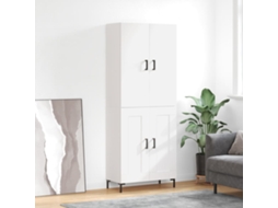 Vidaxl Armário Alto 69,5x34x180 Cm Derivados De Madeira Branco