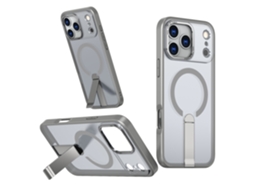 Capa Magnética Para Celular Com Estrelas E Suporte Fosco.iphone 13 Cinza