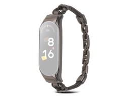 Bracelete de Metal com Delicada Corrente de Cobre para Xiaomi Mi Band 5/6 Preto