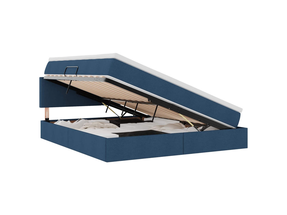 Cama com Arrumação e Colchão Azul MAISON EXCLUSIVE (160x200 cm)