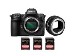 Z8 + Ftz Ii + 3 Sandisk 256gb Uhs ii 300mb/s Máquina Fotográfica Híbrida Full frame + Ebook “20 Dicas para Fotos Que Impressionam” NIKON