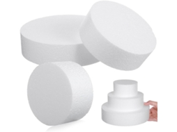 Conjunto de 3 discos de espuma branca Healifty para boliche.