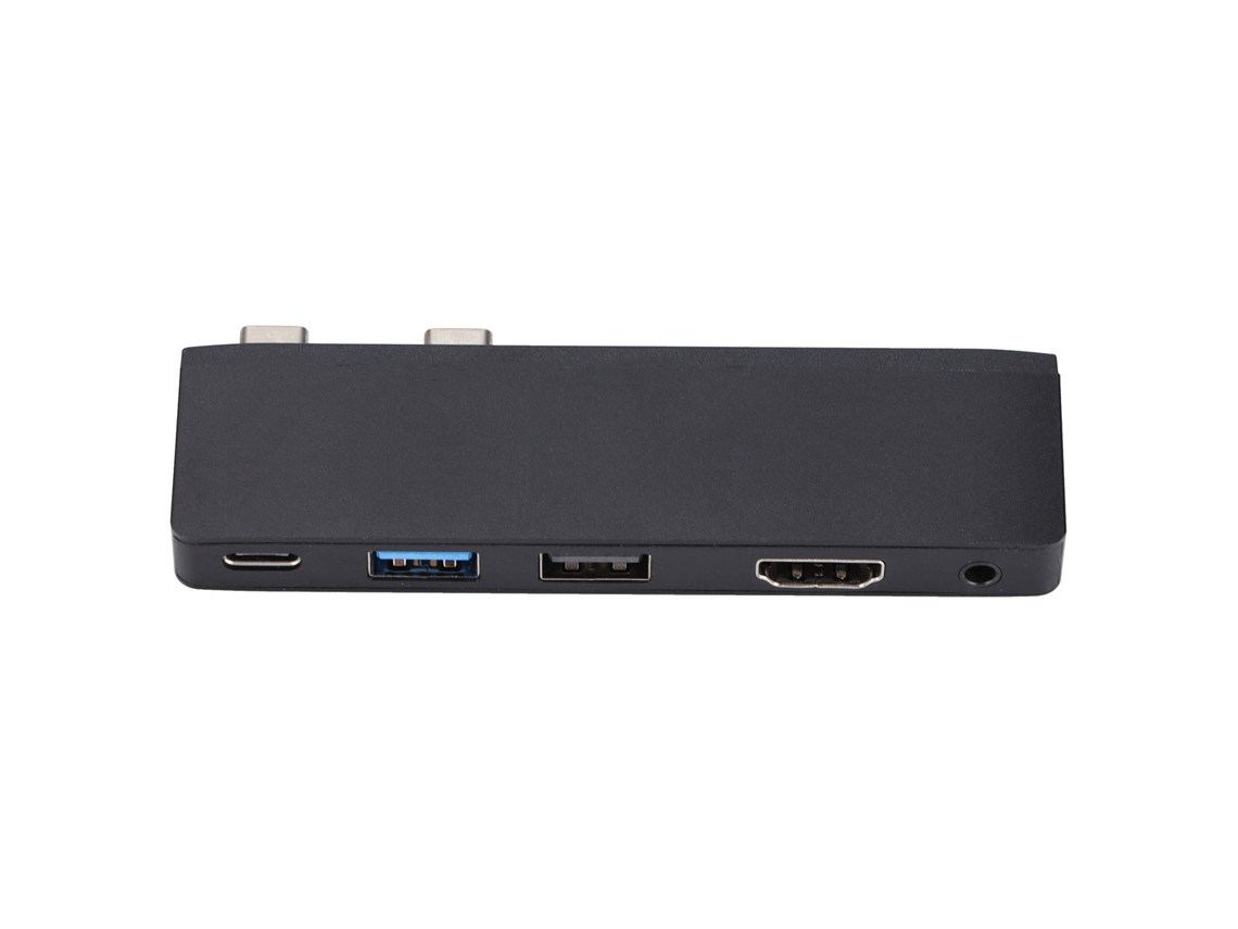 Conversor Docking Station com Dois Portos Type c, Expansão 5 em 1, Plug And Play Sem Driver EOOCOO