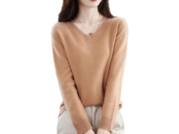 Suéter De Cashmere Mongol De Alta Qualidade: Design Elegante, Tecnologia Avançada E Manutenção Simples Cameiro Dourado