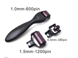 Rolo de Microagulhas 3 em 1 Correção e Proteção Corporal Preto