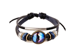 Pulseira De Couro Vintage Multicamadas Feitas À Mão