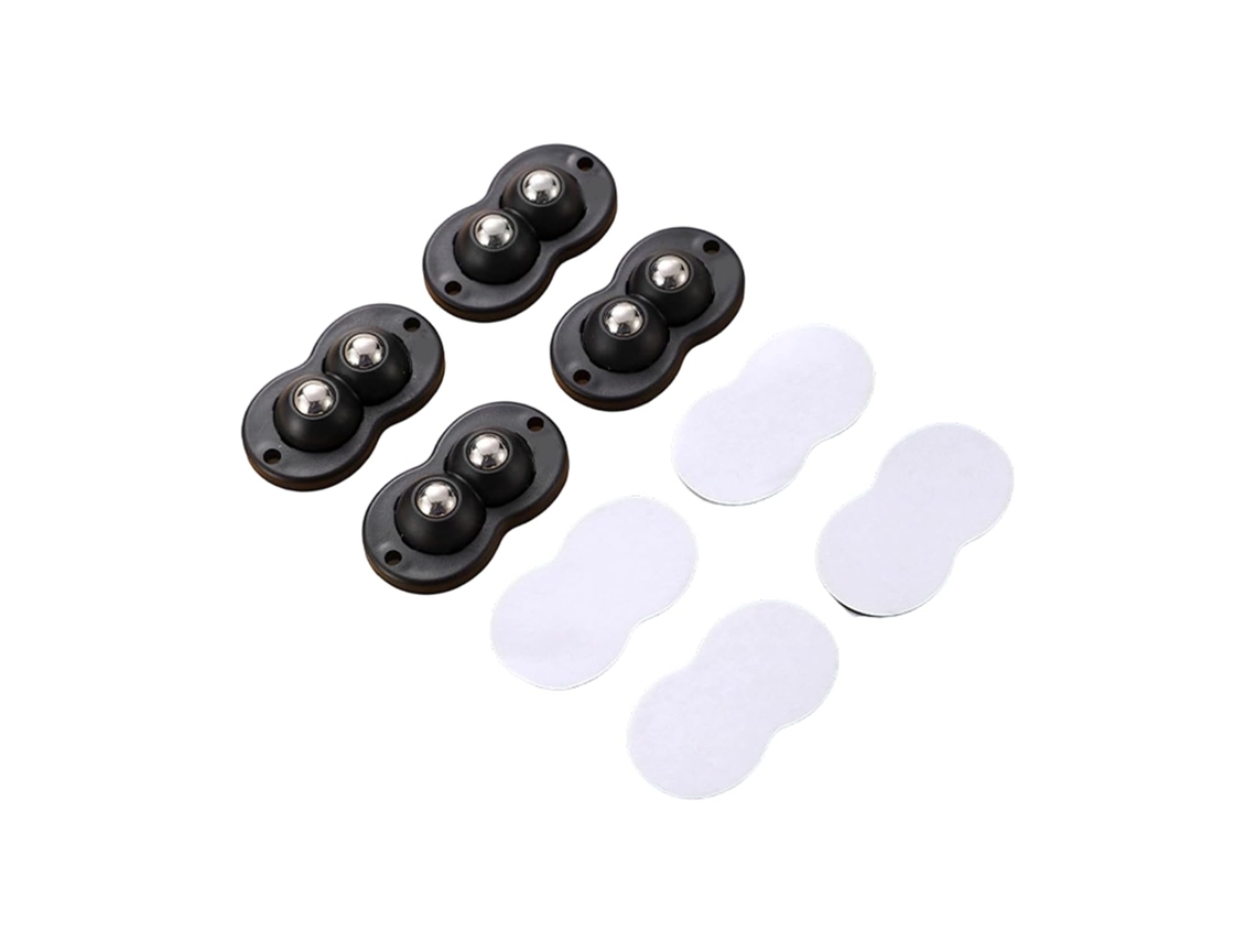 Conjunto De 4 Rodízios Montagem Com Design Esfera Dupla, Garantindo Operação Silenciosa E Sem Atrito Em Portas De