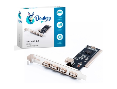 Placa de Expansão DONKEY PC Pci para 4 Portas Usb 2.0