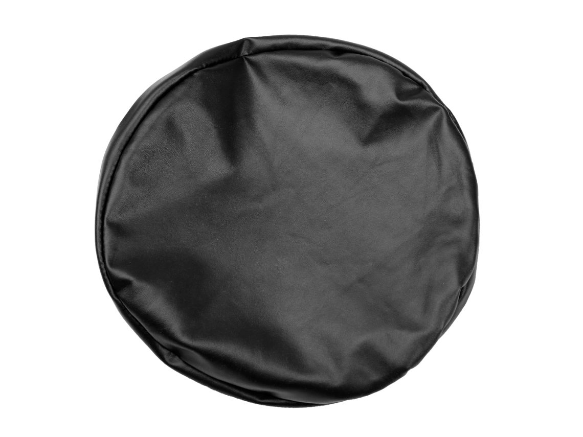 Capa Elástica de Couro Pu para Banquinho Redondo de Bar Proteção e Decoração Preta