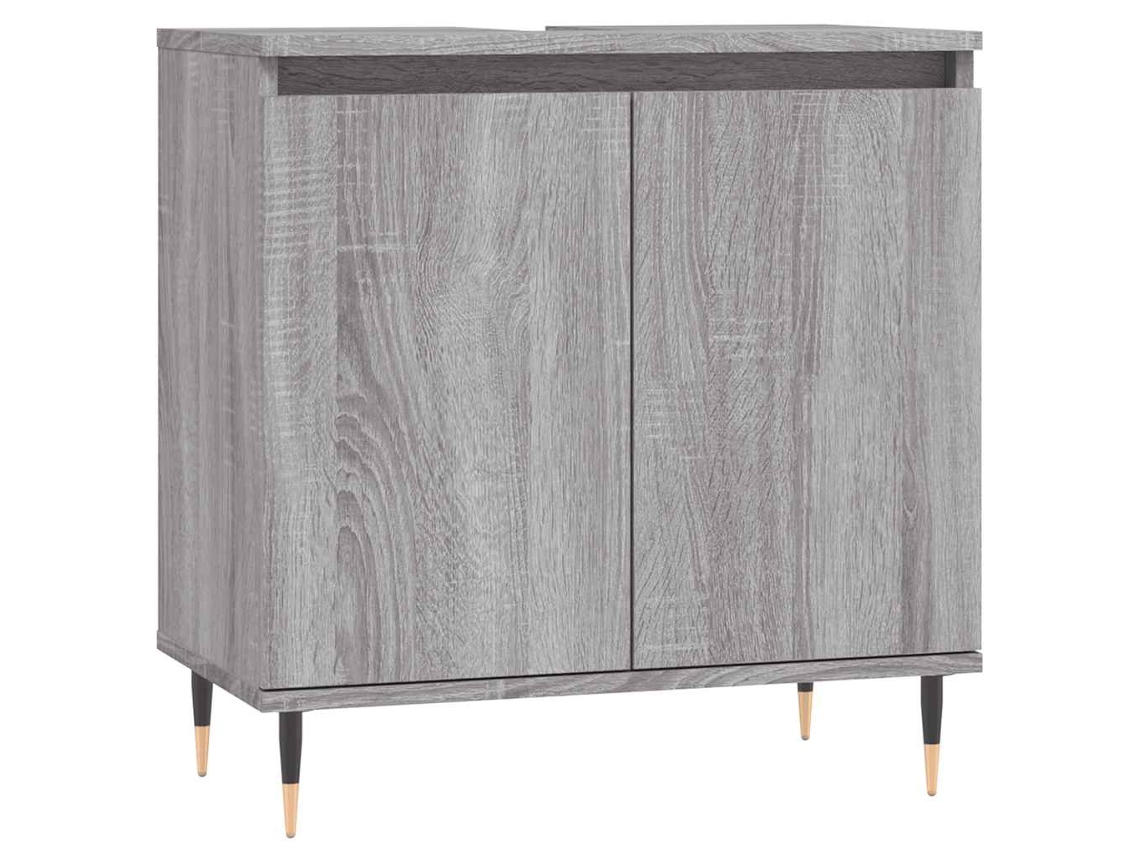 Bathroom Cabinet, Bathroom Cabinets Vidaxl Cinzeto Madeira Processada (n/a)