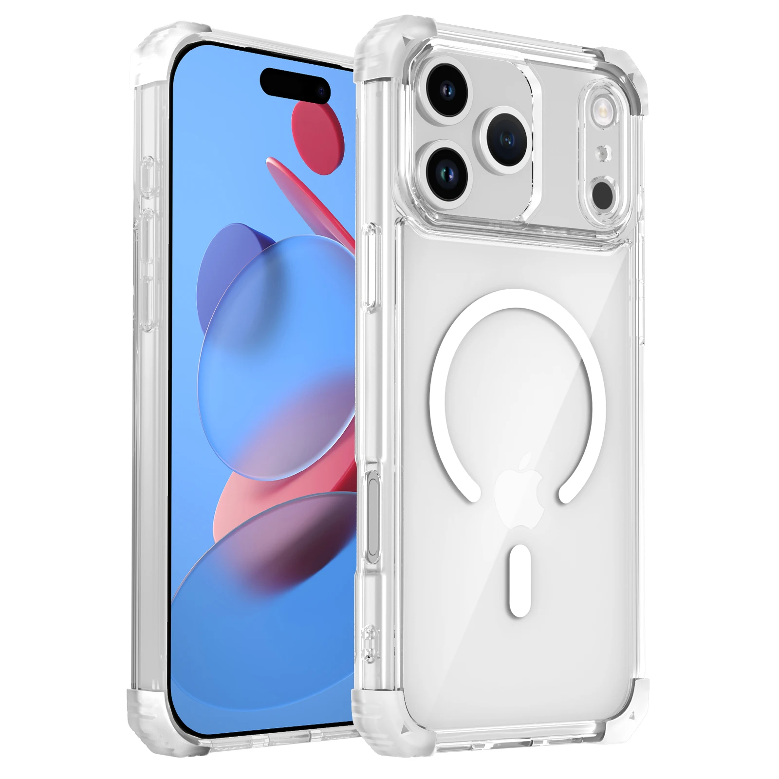 Capa Protetora De Luxo À Prova De Choque (iphone 13) Com Airbag Transparente Magnético