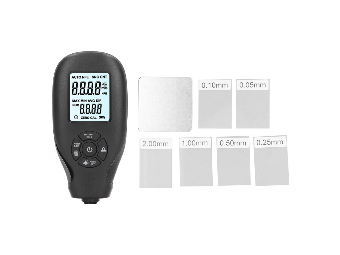 Medidor de Espessura de Revestimento Automotivo para Carros Usados 0~2000um Paint Meter Gauge