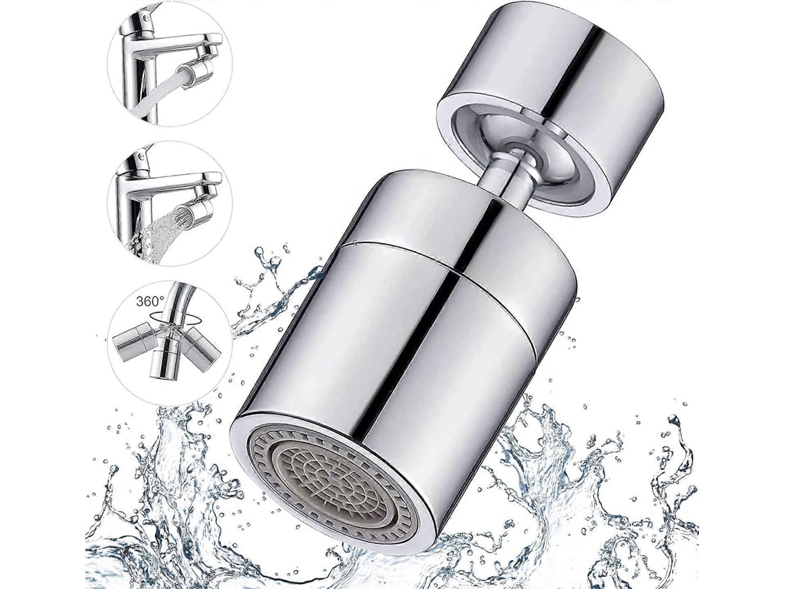 Aerador de Grifo Giratorio 360 Grados, 2 Modos Ajustables, Filtro de Grifo para Cocina Y Baño Con Adaptador