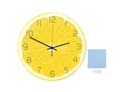 Relógio de parede pendurado moderno padrão de limão acrílico decorativo | S/MARCA