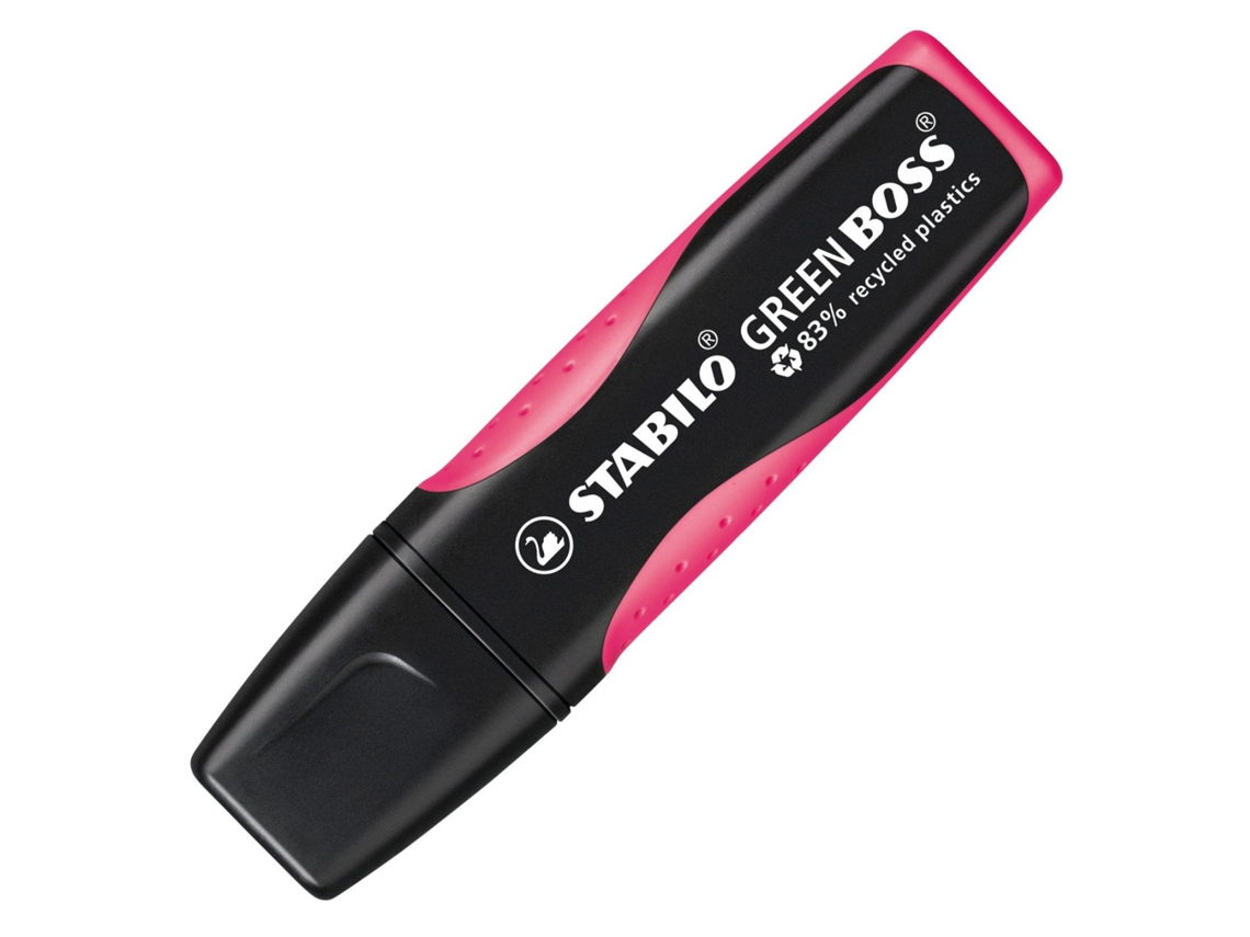 Marcador STABILO Green Boss 1 peça com ponta de cinzel rosa