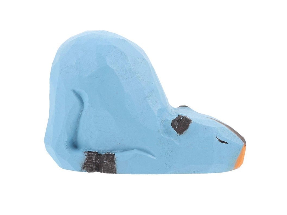 Adorno De Capivara De Madeira - Decoração Para Lar, Escritório, Carro - Cor Azul Céu - Pequeno E Prático Azul Céu