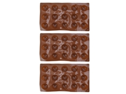 Conjunto De 3 Formas De Silicone Laxiscreed Para Assar Com 15 Furos, Multiuso