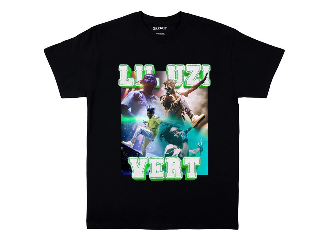 Camiseta vintage Rockinstone Lil Uzi Vert - Luv, preta, unissex, tamanho XXXG.