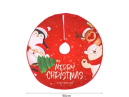 Tapete Para Árvore De Natal De 90 Cm Em Tecido Vermelho E Branco, Base Protetora Para Árvore De Natal, Decoração Para Festas De Na Aquaforge