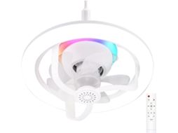 Ventilador De Teto Com Luz, 3 Velocidades, Lâmpada Led E27,