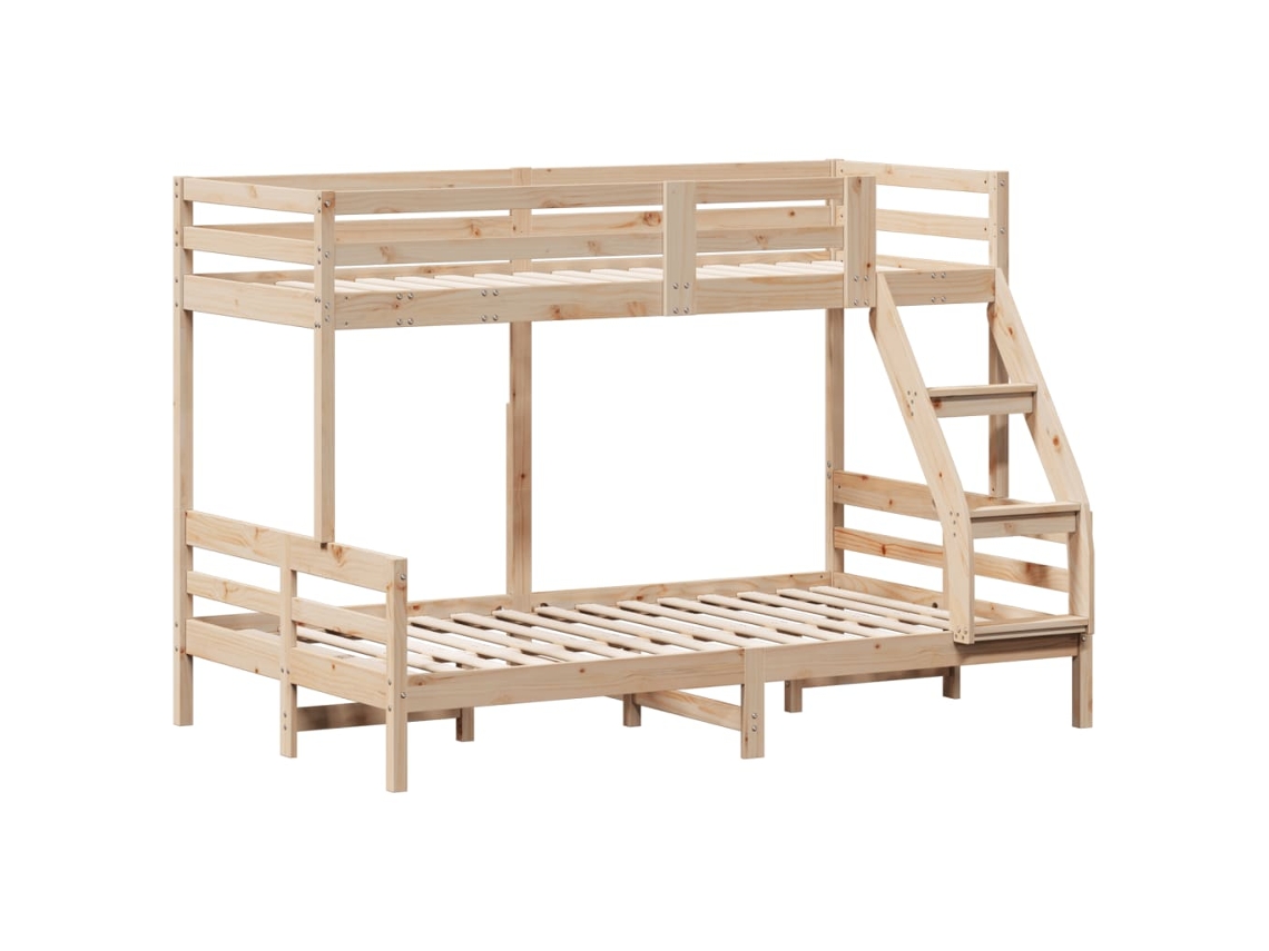 Bunk Bed, Bunk Beds Vidaxl Marrom Madeira De Pinho (n/a)