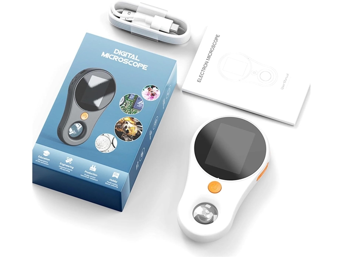 Microscópio Digital Portátil De 2 Polegadas Com Resolução 1080p E Ampliação De 500x Para Visualização De Moedas.