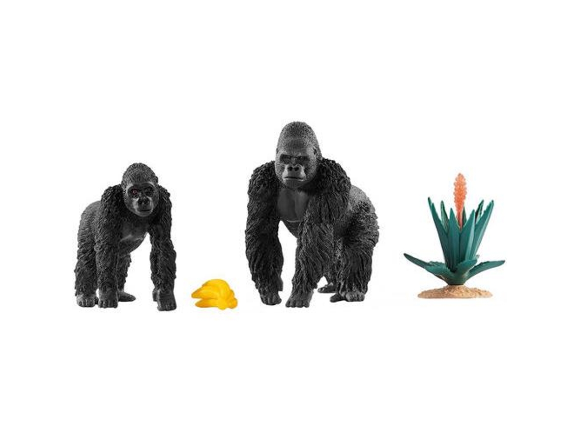 Conjunto de Figuras SCHLEICH Gorilas a Comer