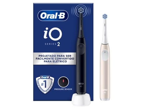 Escova Dentes Elétrica ORAL-B IO2 Duo Preto/Rosa (2 Unidades)