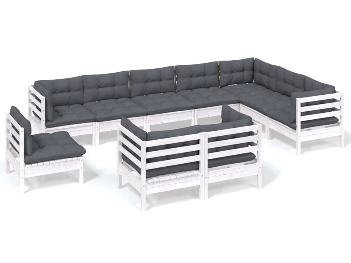 Garden Lounge Set, Garden Lounge Sets Vidaxl Branco Madeira De Pinho (n/a)