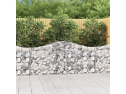 Vidaxl Cestos Gabião Arqueados 20pcs 200x30x80/100cm Ferro Galvanizado