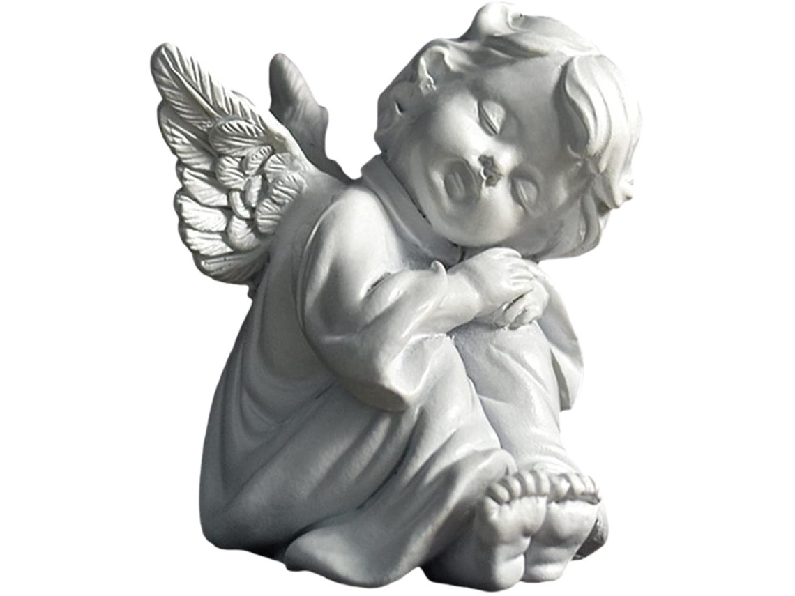 Estátua De Anjo De Resina Para Jardim Decorativa Casa Escultura Fada