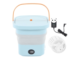 Máquina de Lavar Portátil Mini Balde 6l Dobrável com Display Lcd para Viagem Rv Apartamento | S/MARCA